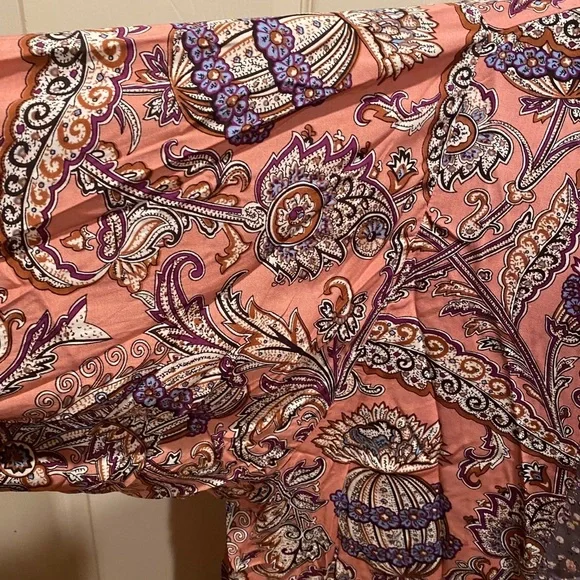 Mix print open front kimono with side slit… - Picture 3 of 7